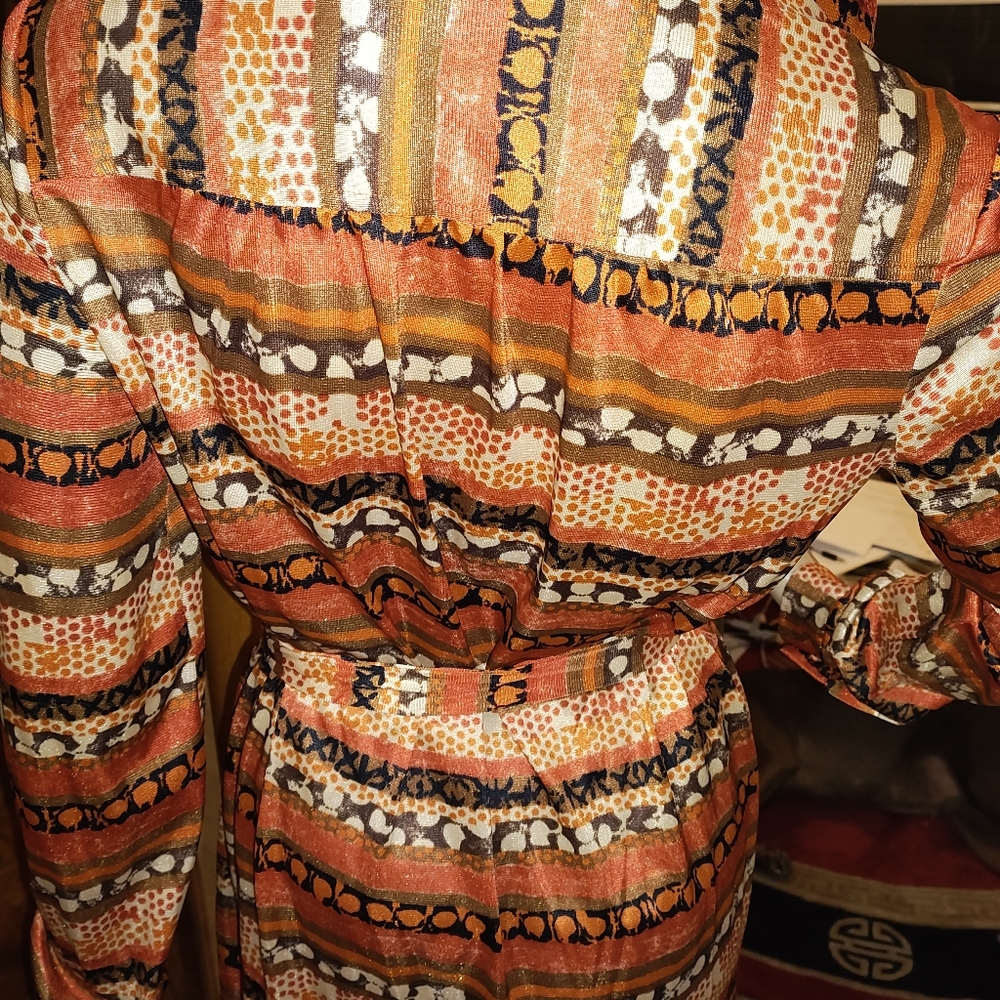 Stunning Vintage Button Down Top with Belt - Picture 3 of 7